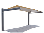 Full Cantilever Hip Roof Shade Structure