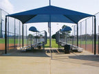 Hip Roof Shade Structure with 4 Posts and 14 Foot Entry