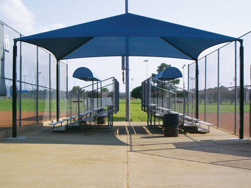 Hip Roof Shade Structure with 4 Posts and 10 Foot Entry