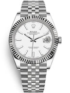 Rolex Datejust 41mm Fluted Bezel White Index Dial Jubilee - 126334 - New 2025