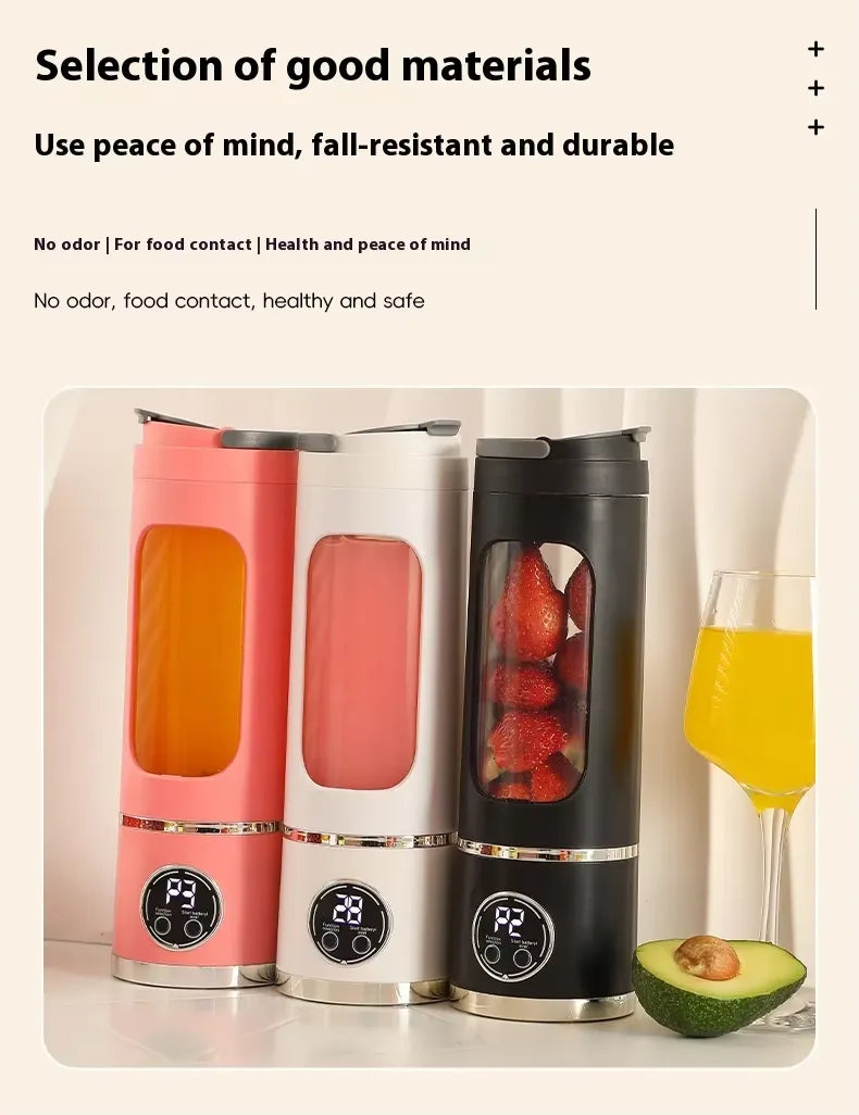 USB Portable Electric Juicer- Large Capacity Stainless Steel for Milk Fruit Household Juicer Mixer Blender Machine