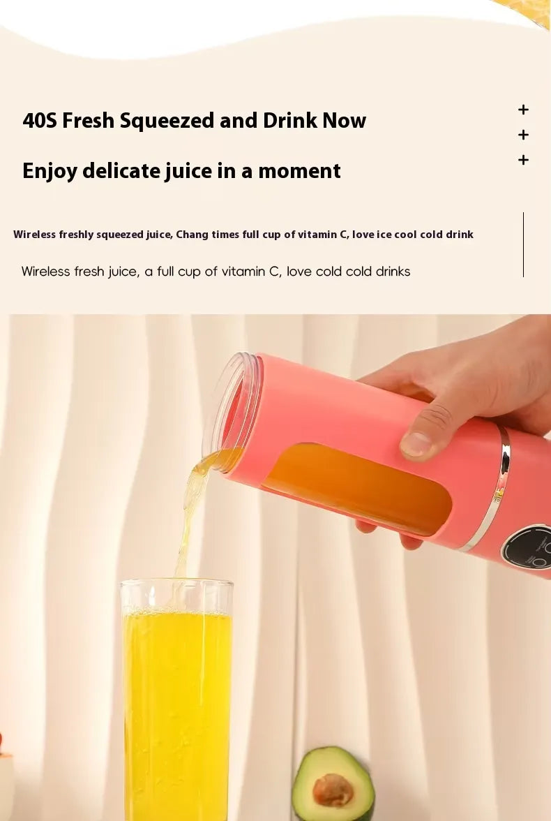 USB Portable Electric Juicer- Large Capacity Stainless Steel for Milk Fruit Household Juicer Mixer Blender Machine