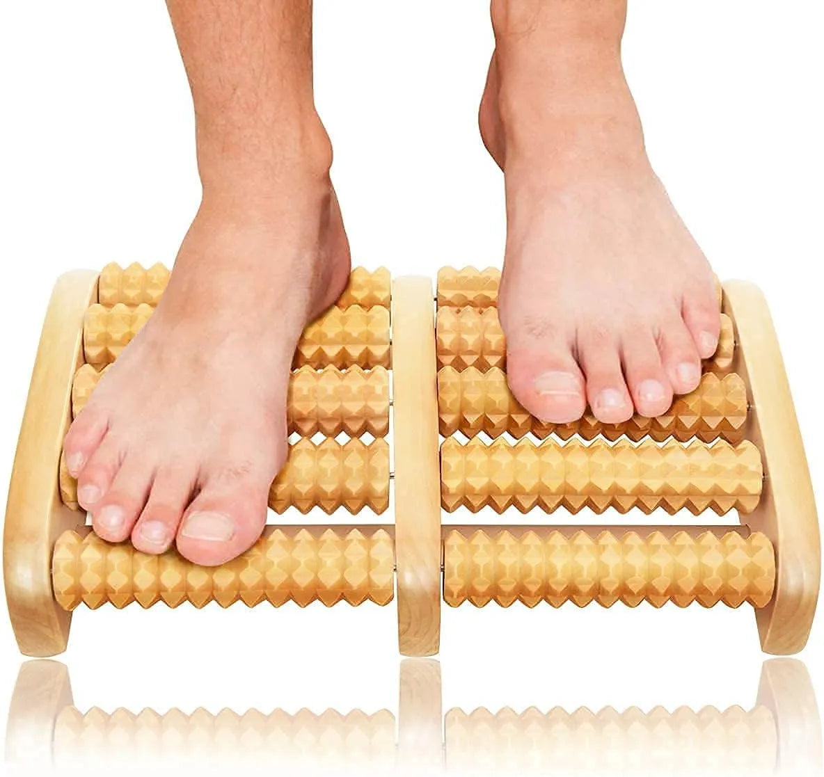 Wooden Dual Foot Massage Roller – Relaxation & Daily Comfort