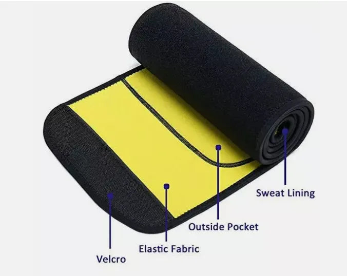 Premium Adjustable Tummy Trimmer Belt for Waist Slimming & Fat Burner Hot Shaper Belt-Free Size for Men & Women