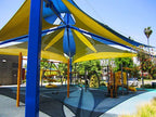 Superspan Multi-Level Multi-Panel Pyramid Shade Structure