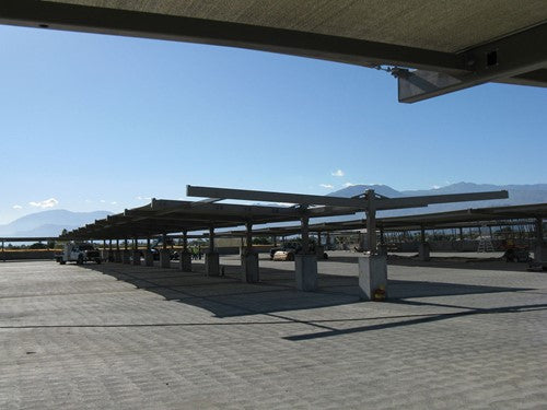 Cantilever Wing Cabled Double Slanted Shade Structure