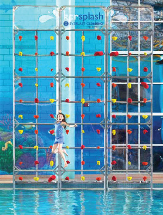Kersplash Crystal Clear Pool Climbing Wall