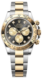 Rolex Cosmograph Daytona 40mm Two-Tone Yellow Gold Black Diamond Dial - 126503 - New 2025