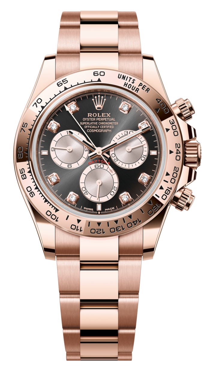 Rolex Cosmograph Daytona 40mm Everose Gold Black Diamond Dial - 126505 - New 2025