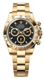 Rolex Cosmograph Daytona 40mm Yellow Gold Black Dial - 126508 - New 2025