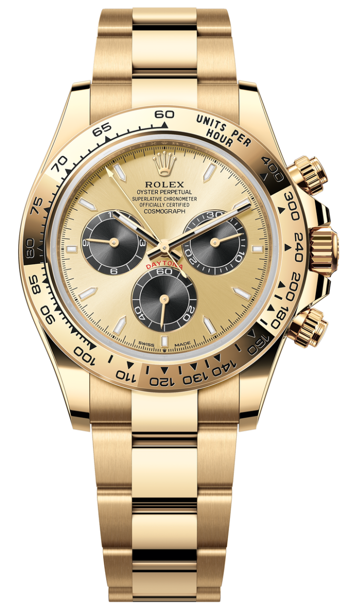 Rolex Cosmograph Daytona 40mm Yellow Gold Champagne and Black "YML/Pikachu" Dial - 126508 - New 2025