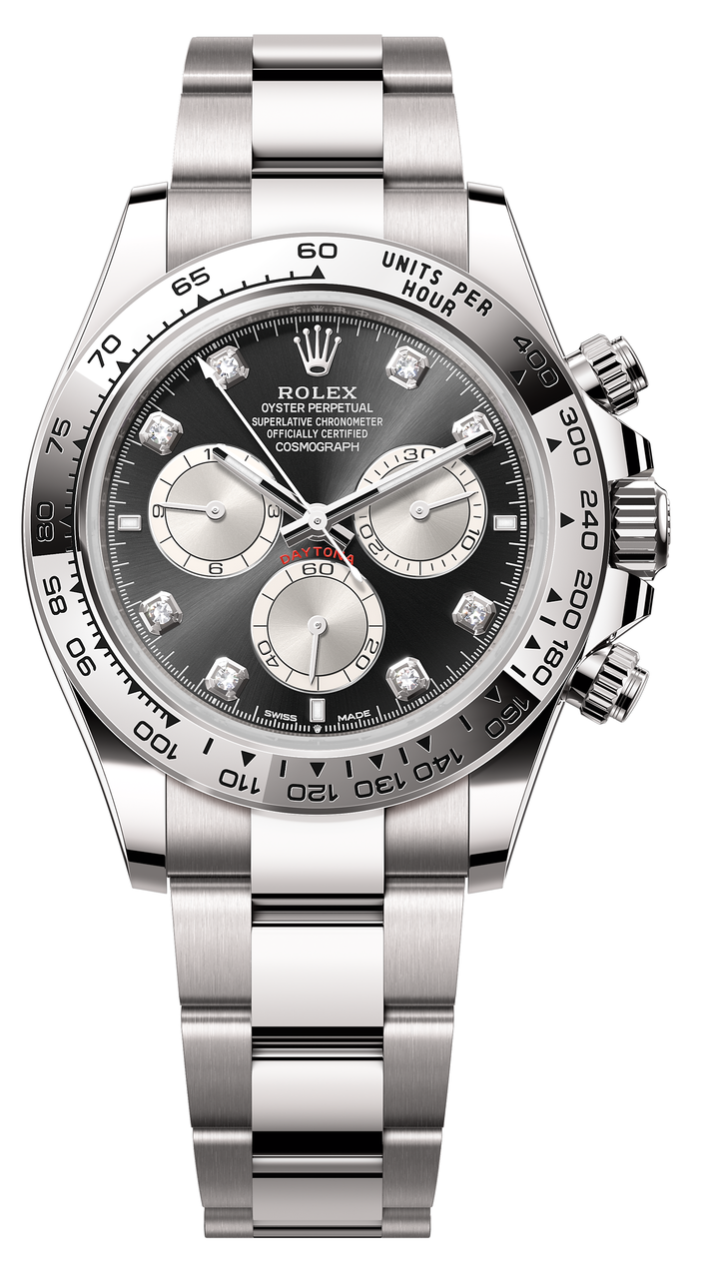 Rolex Cosmograph Daytona 40mm White Gold Black Diamond Dial - 126509 - New 2025