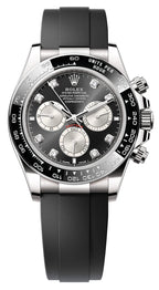 Rolex Cosmograph Daytona 40mm White Gold Black Diamond Dial Oysterflex - 126519LN - New 2025