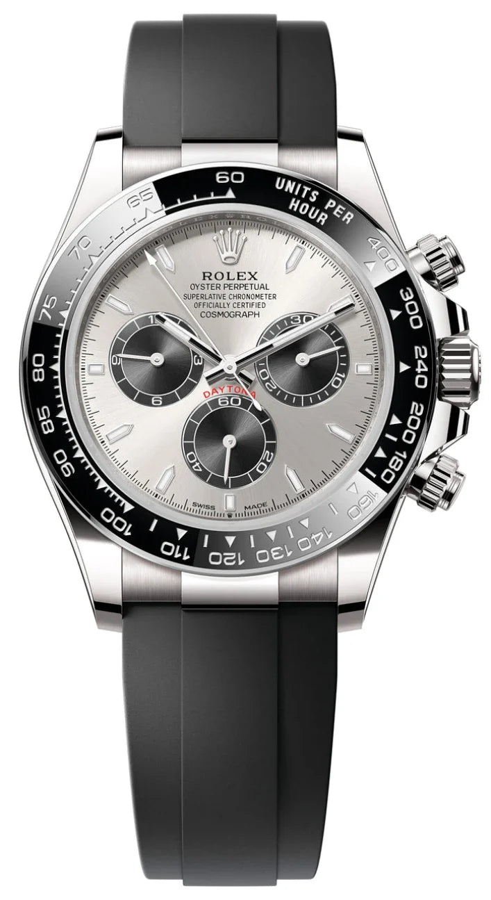 Rolex Cosmograph Daytona 40mm White Gold Grey "Ghost" Dial Oysterflex - 126519LN - New 2025