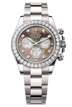 Rolex Cosmograph Daytona 40mm White Gold Mother of Pearl Dial Diamond Bezel - 126579RBR - New 2025