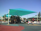 Hip Roof Shade Structure with 4 Posts and 10 Foot Entry