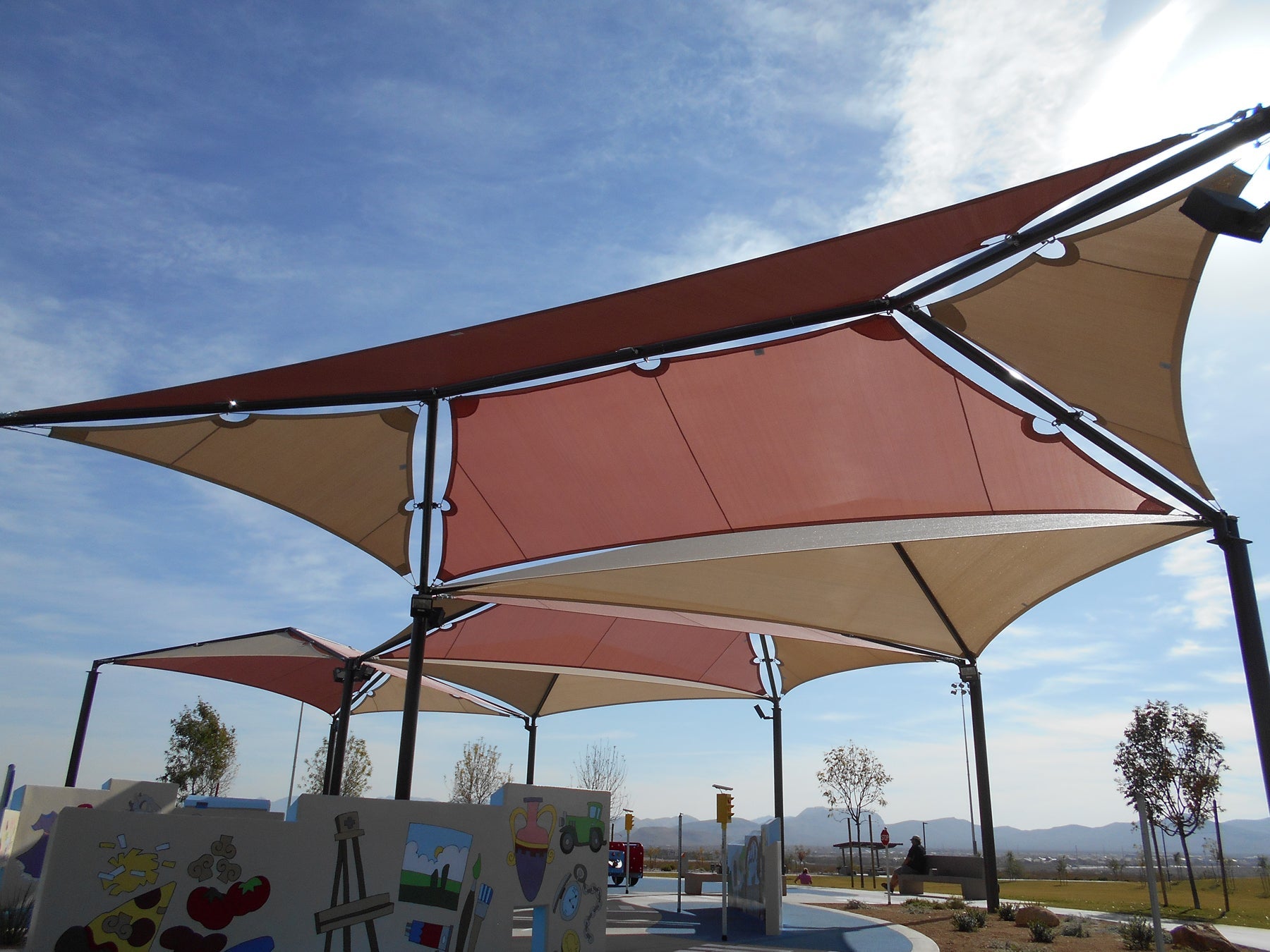 Hip Multi-Panel Shade Structure