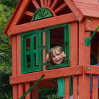 Double Down Wooden Swing Set