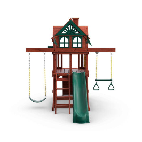 Five Star II Space Saver Wooden Swing Set