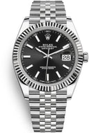 Rolex Datejust 41mm Fluted Bezel Black Index Dial Jubilee - 126334 - New 2025