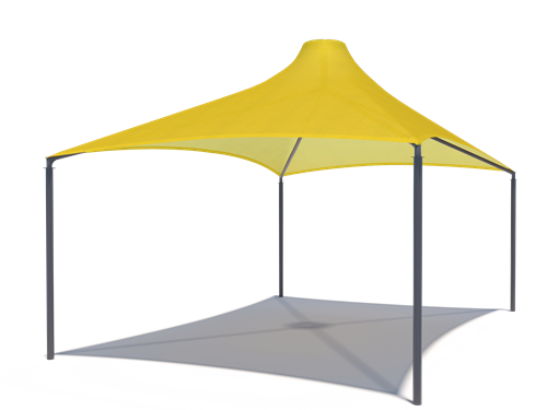 Sahara Roof Shade Structure with 4 Posts