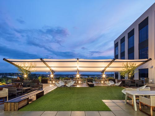 Cantilever Wing Cabled Shade Structure