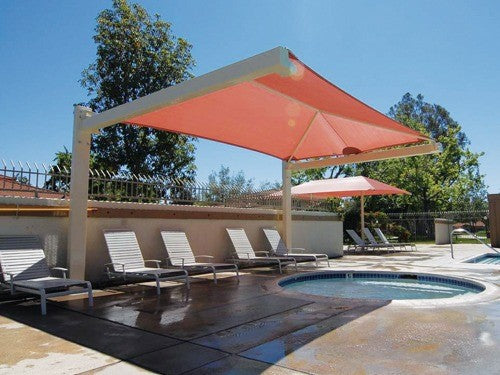 Full Cantilever Hip Roof Shade Structure