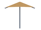 Single Post Pyramid Roof Shade Structure