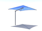 Single Post Pyramid Cantilever Shade Structure