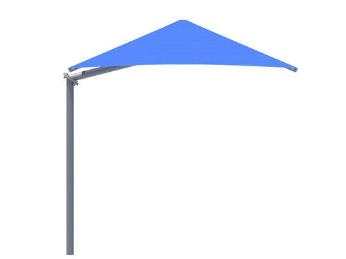 Single Post Pyramid Cantilever Shade Structure