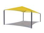 Slanted Hip Shade Structure with 4 Posts