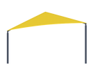 Slanted Hip Shade Structure with 4 Posts