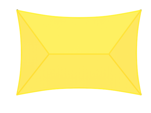 Slanted Hip Shade Structure with 4 Posts