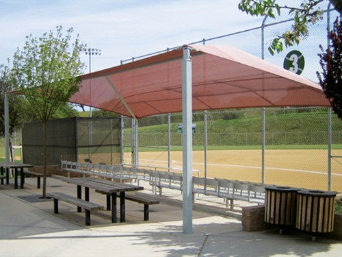 Slanted Hip Shade Structure with 4 Posts
