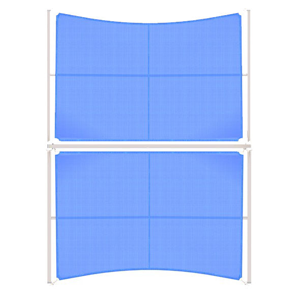 Cantilever Wing Cabled Double Slanted Shade Structure