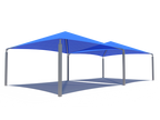 Single Post Pyramid Roof Shade Structure