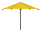 Hexagon Single Post Umbrella Roof Shade Structure