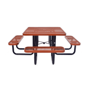 Expanded Metal 46" Square Picnic Table