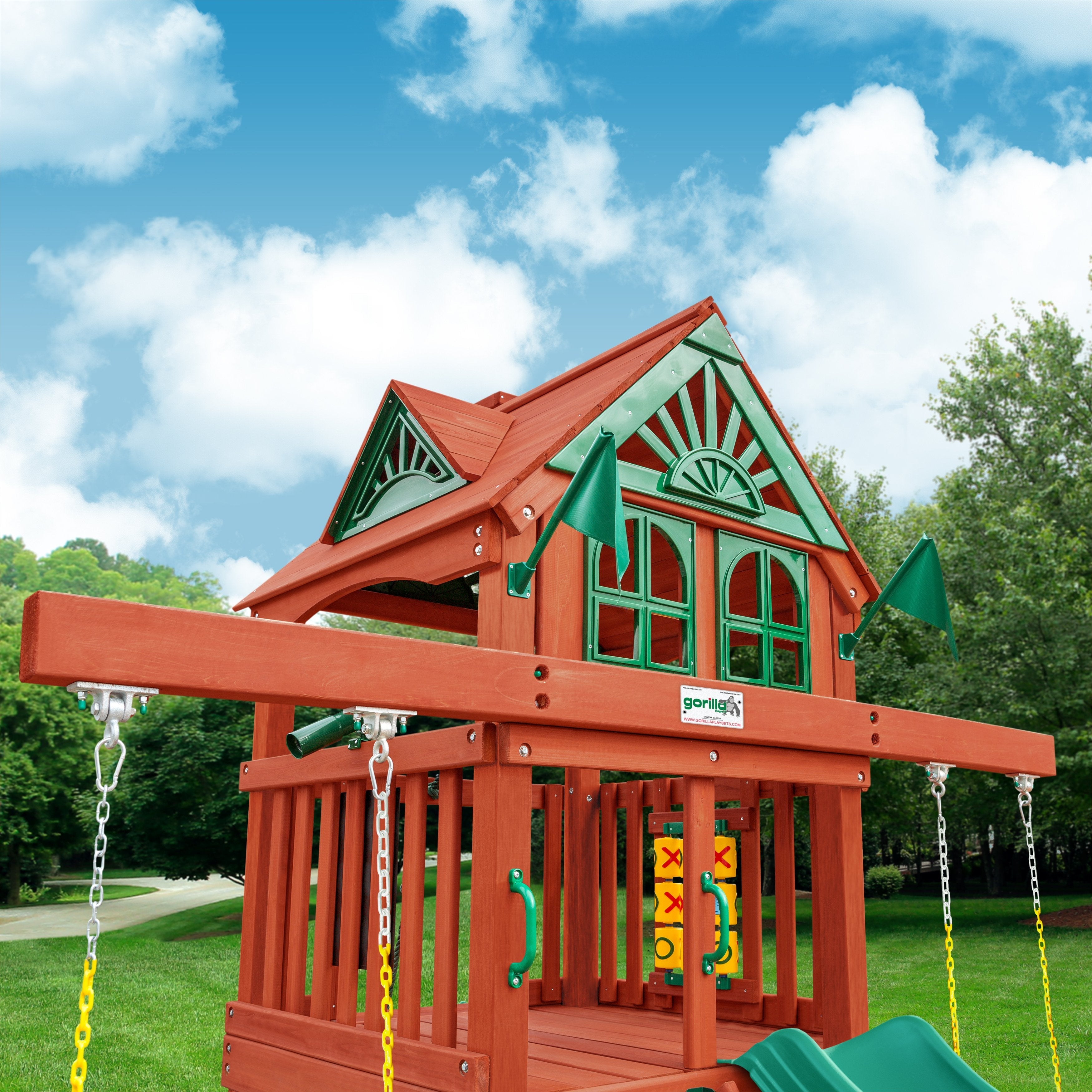 Five Star II Space Saver Wooden Swing Set