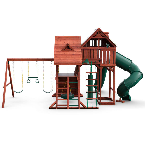 Sun Palace Deluxe Wooden Swing Set