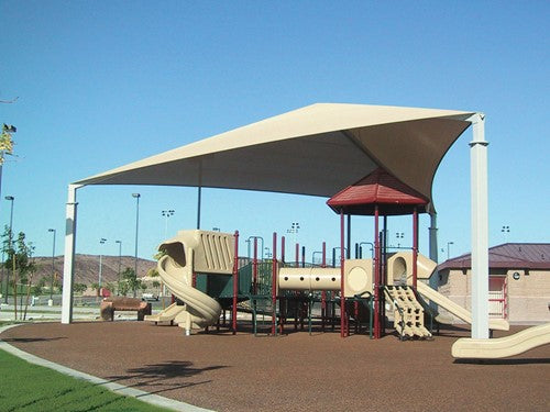 Triangle Shade Structure with 3 Posts
