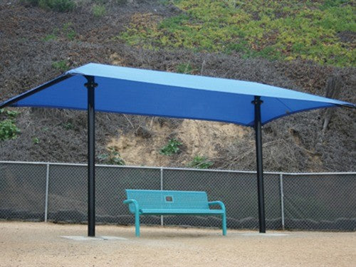 Hip Roof Shade Structure with 2 Posts