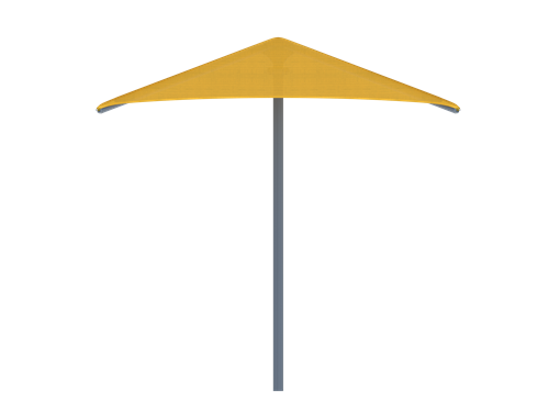 Hip Roof Shade Structure with 2 Posts
