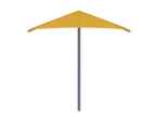 Hip Roof Shade Structure with 2 Posts