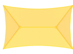 Hip Roof Shade Structure with 2 Posts