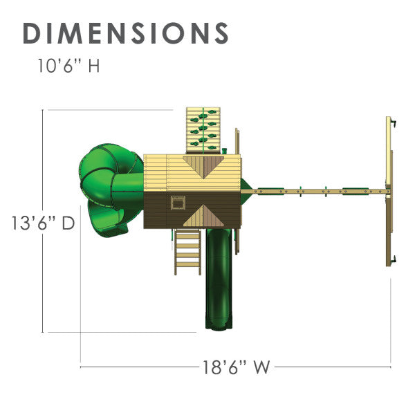 Nantucket Deluxe Wooden Swing Set