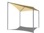 Wave Shade Structure with 4 Posts