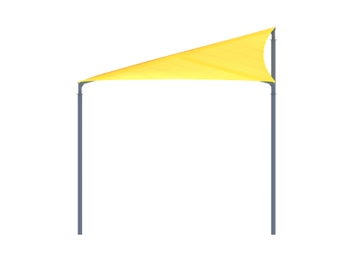 Wave Shade Structure with 4 Posts