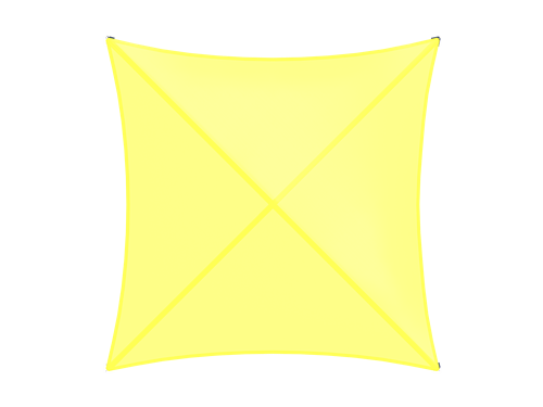 Wave Shade Structure with 4 Posts