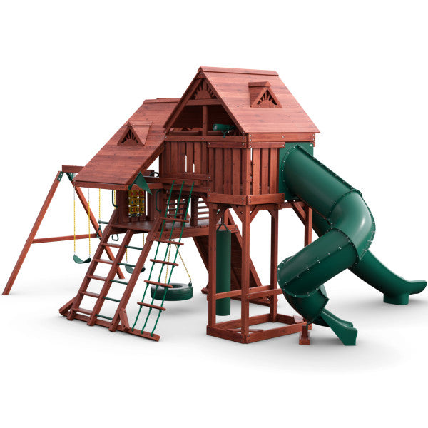 Sun Palace Deluxe Wooden Swing Set